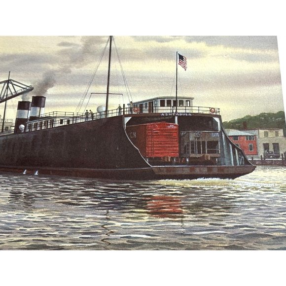 Vtg Ashtabula Ohio Harbor Pictures Signed and Dated 1988 - Picture 3 of 10